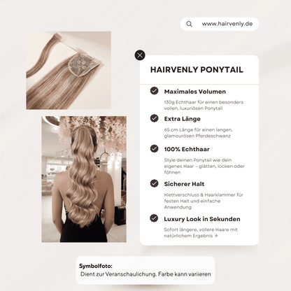 #PEARL WHITE PONYTAIL 130G - 65CM