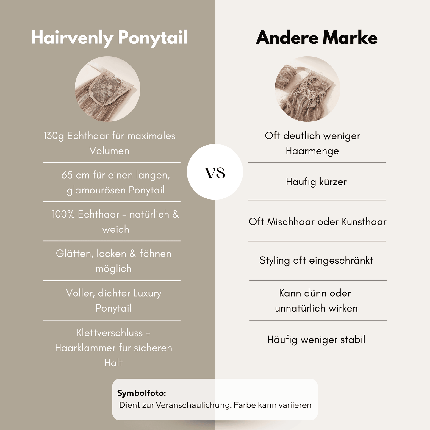 #PEARL WHITE PONYTAIL 130G - 65CM