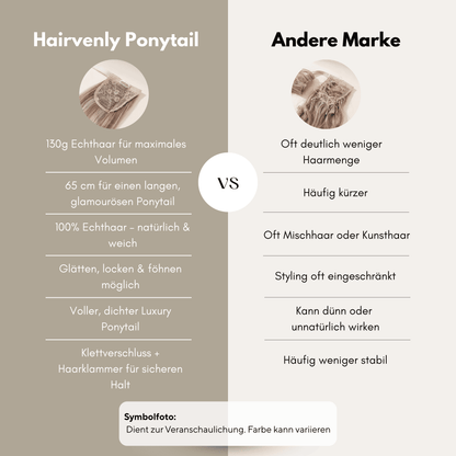 #PEARL WHITE PONYTAIL 130G - 65CM