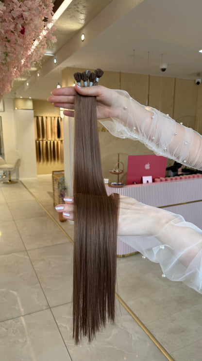 #LATTE BROWN - KÜHLES HELLBRAUN RUSSISCHE BONDINGS GLATT 1G