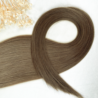 Latte Brown | Echthaar Tressen – Invisible Butterfly, glatt (RU)