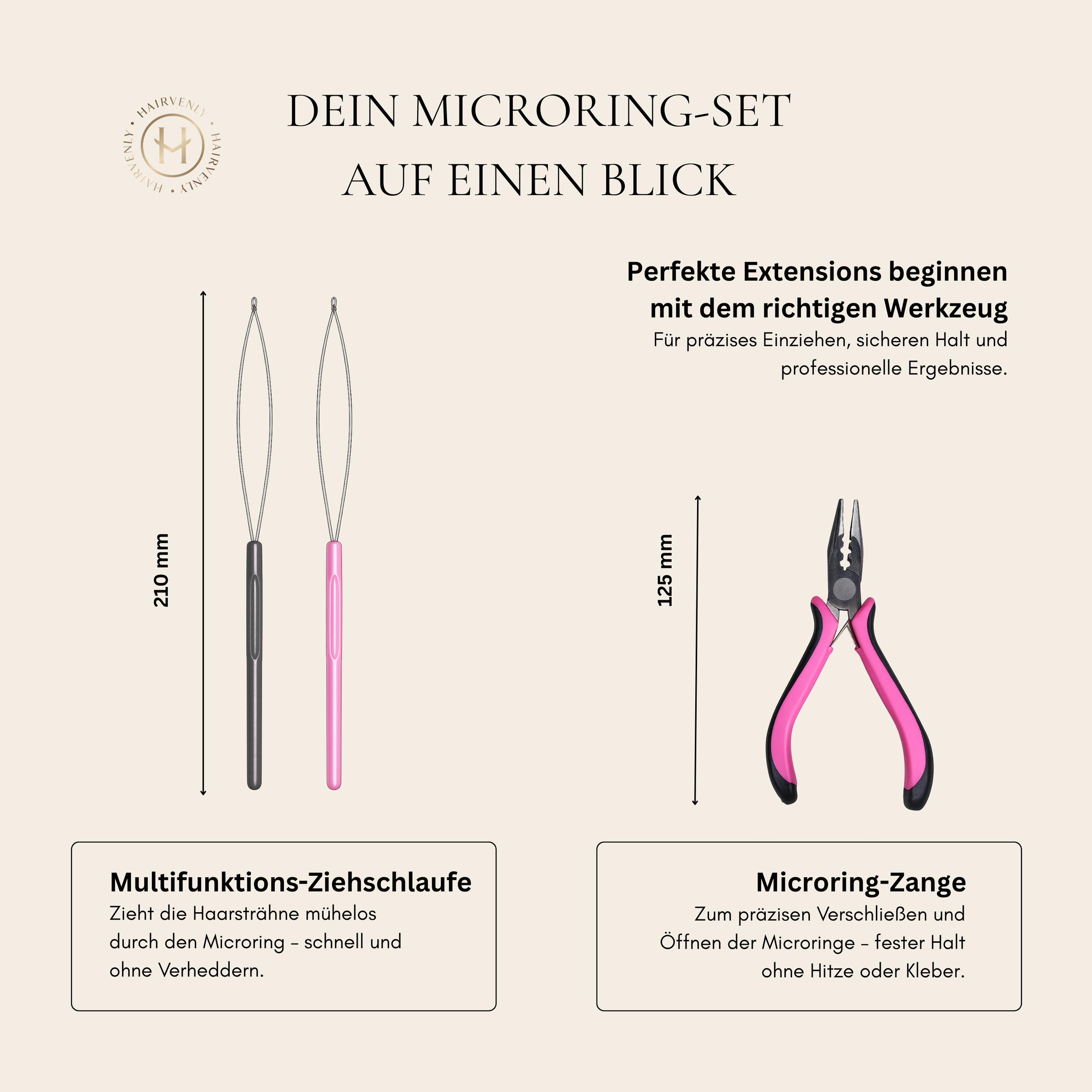 Microring Werkzeug-Set: Zange & Ziehschlaufe