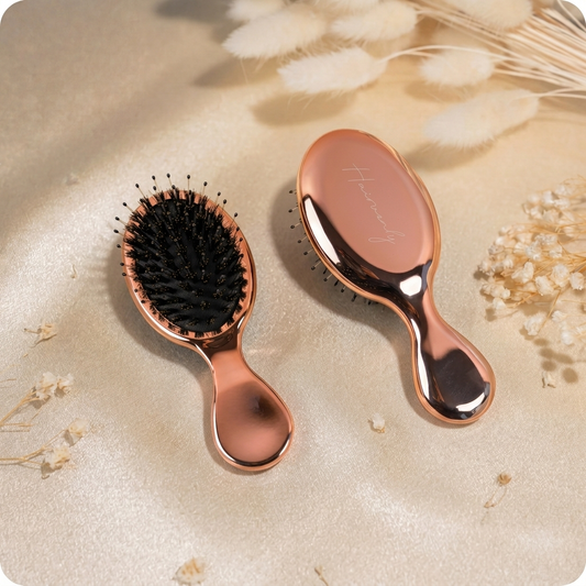 Mini Extensions Bürste Rosa für unterwegs – kompakt, schonend & Anti Frizz