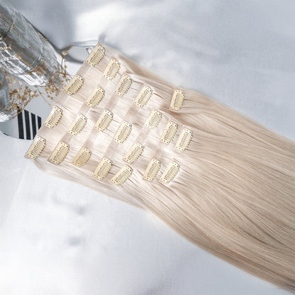 #PEARL WHITE - INVISIBLE CLIP EXTENSIONS ♡