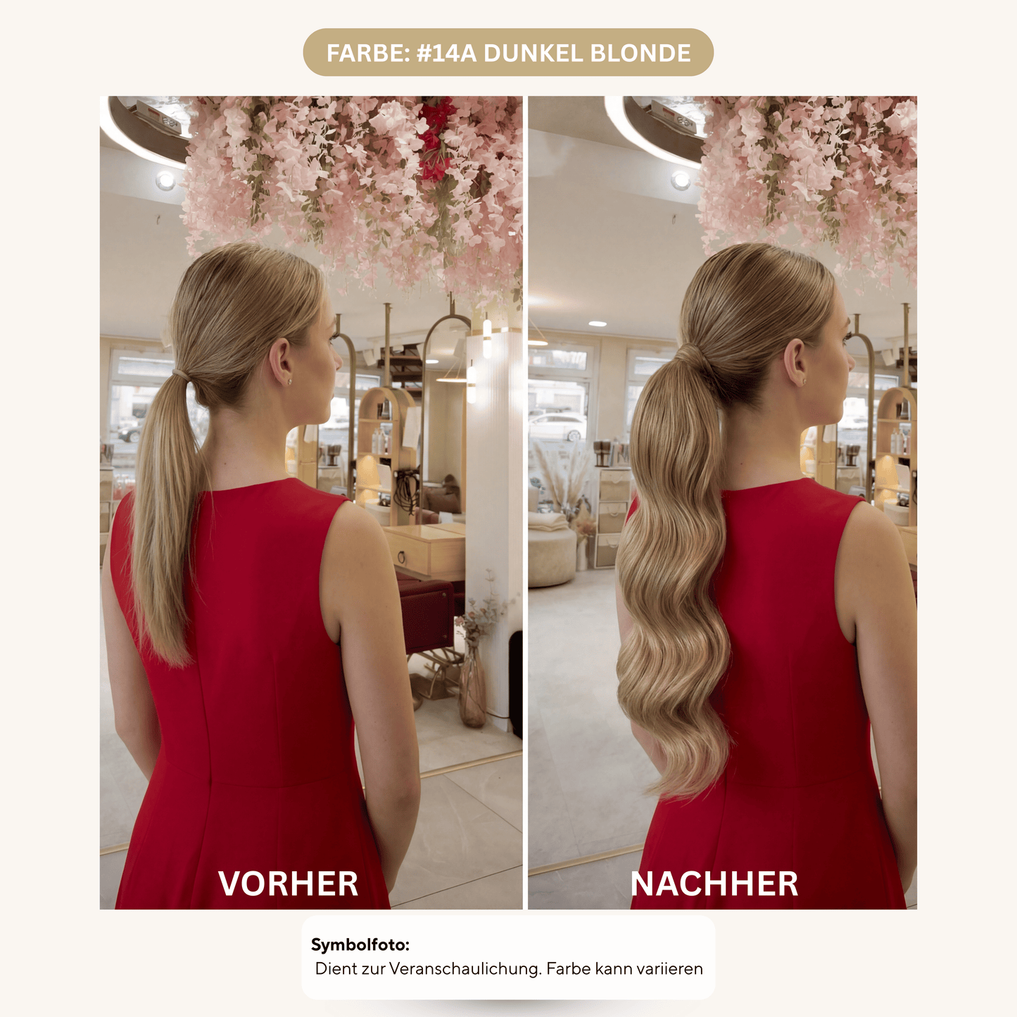 #PEARL WHITE PONYTAIL 130G - 65CM