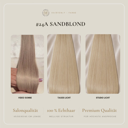 #24A Sandblond | Echthaar Tape Extensions 45 cm ♡