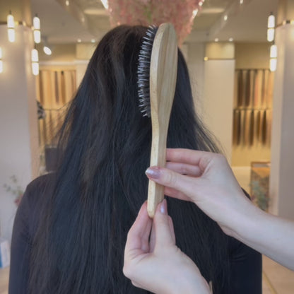 Extensions Bürste Holz für Haarverlängerung – Anti Frizz & entwirrend