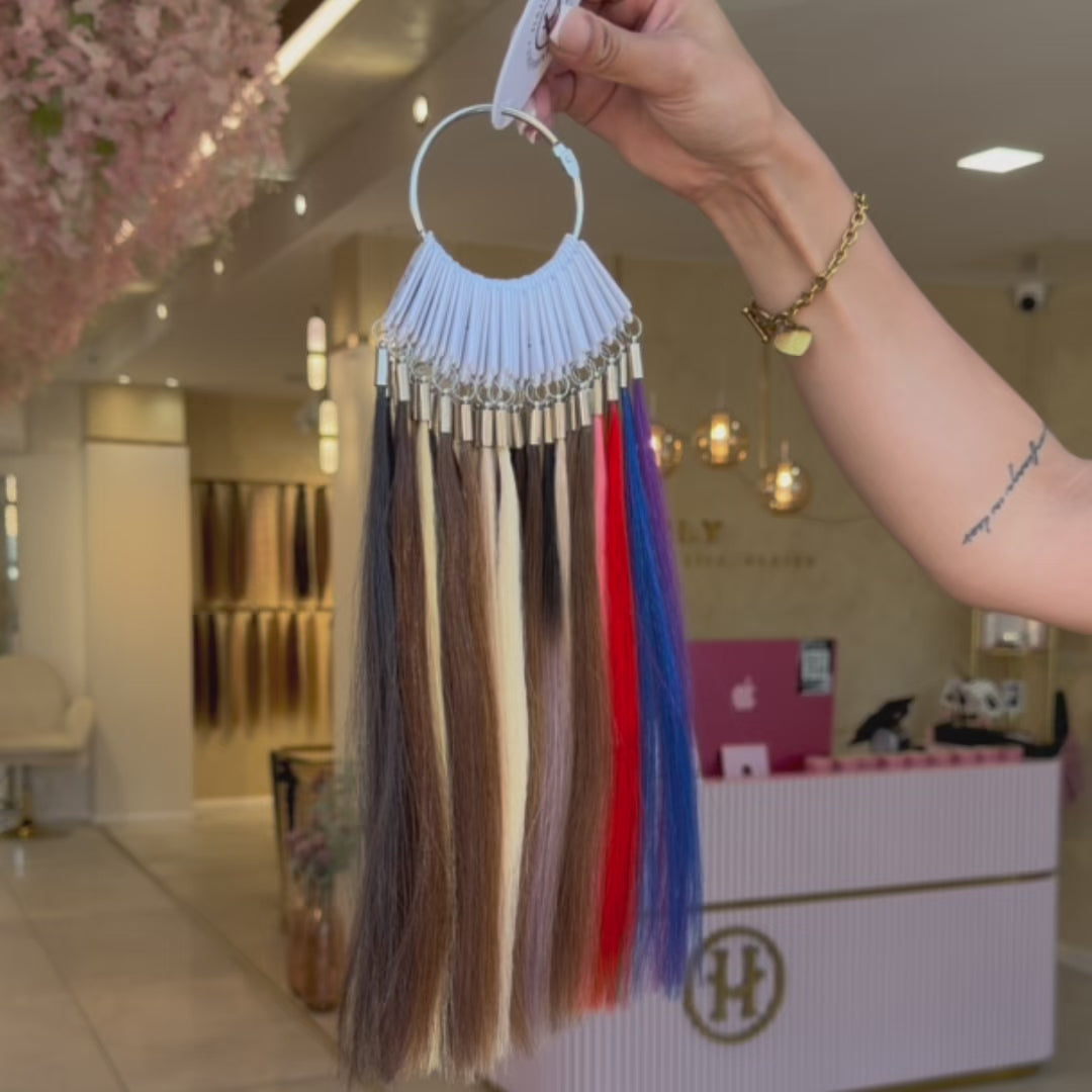 Usbekischer Echthaar-Farbring – 40 Premium-Farbtöne für professionelle Farbberatung - Hairvenly Zubehör
