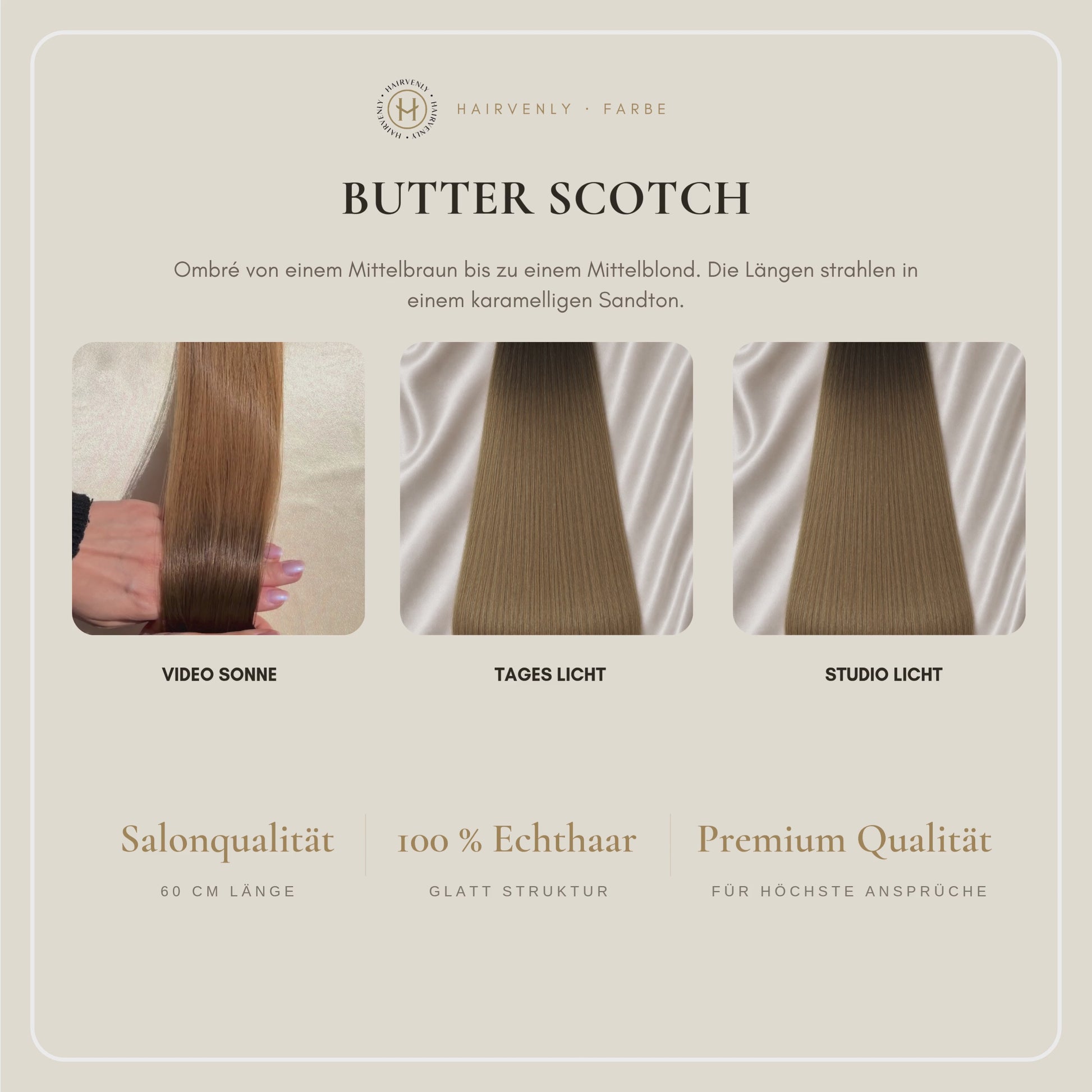 #BUTTERSCOTCH STANDARD RUSSISCHE TAPE EXTENSIONS GLATT ♡