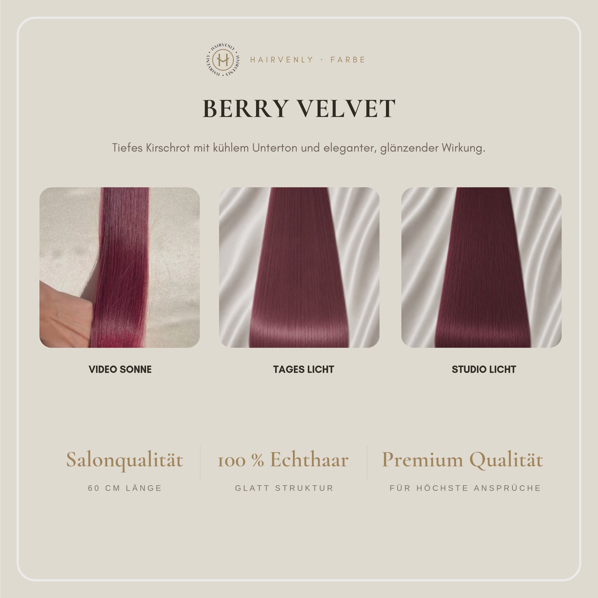 #BERRY VELVET STANDARD RUSSISCHE TAPE EXTENSIONS GLATT ♡
