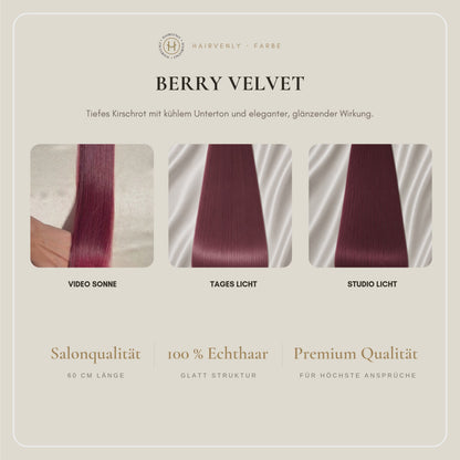 #BERRY VELVET STANDARD RUSSISCHE TAPE EXTENSIONS GLATT ♡