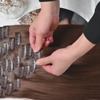 #SMOKY BROWN - INVISIBLE CLIP EXTENSIONS ♡