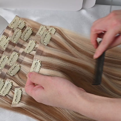#MACADAMIA GLOW - INVISIBLE CLIP EXTENSIONS ♡