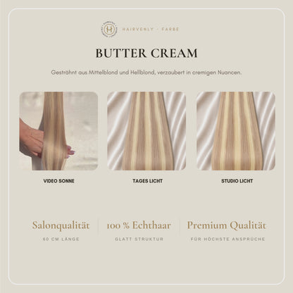#BUTTER CREAM STANDARD RUSSISCHE TAPE EXTENSIONS GLATT ♡
