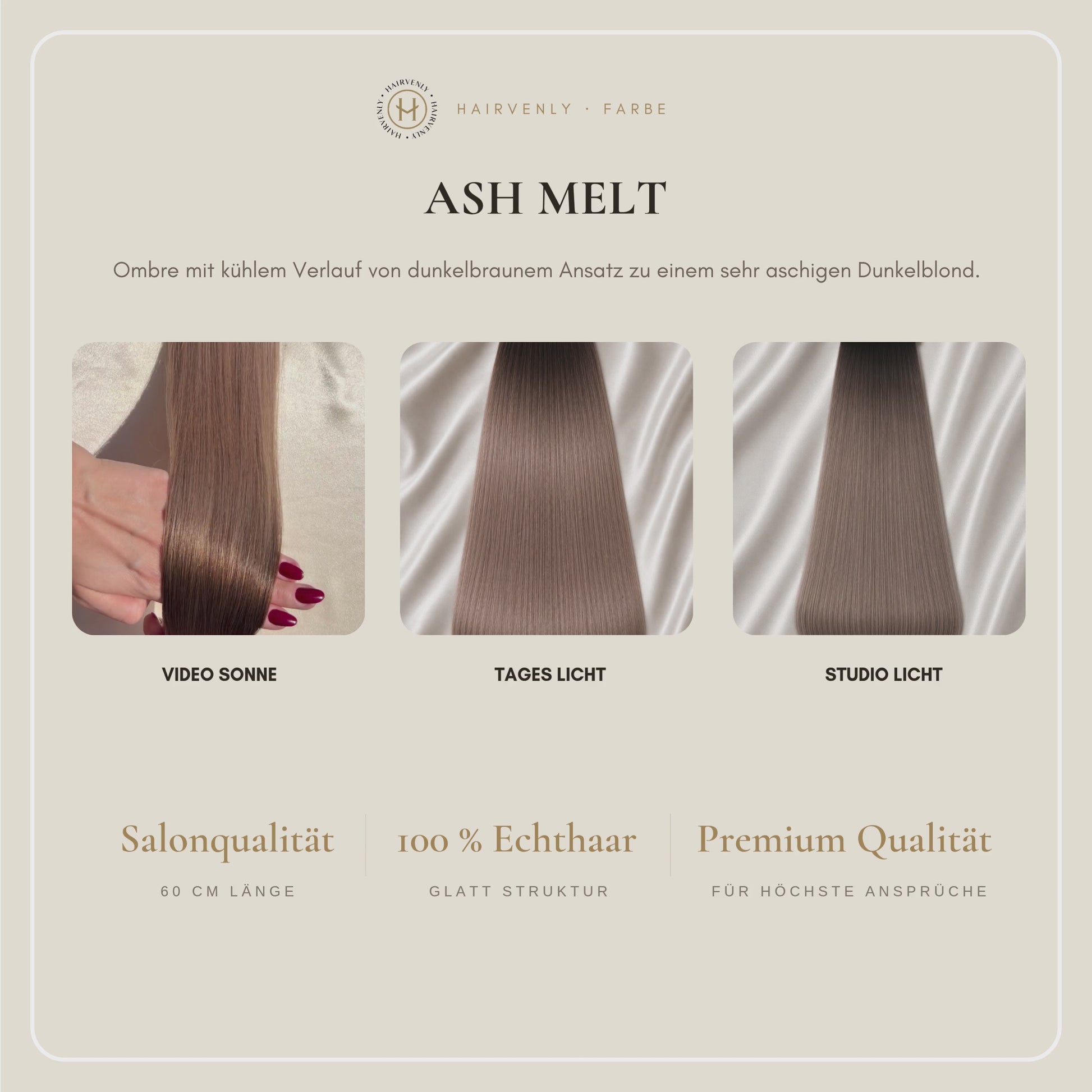 #ASH MELT STANDARD RUSSISCHE TAPE EXTENSIONS GLATT ♡
