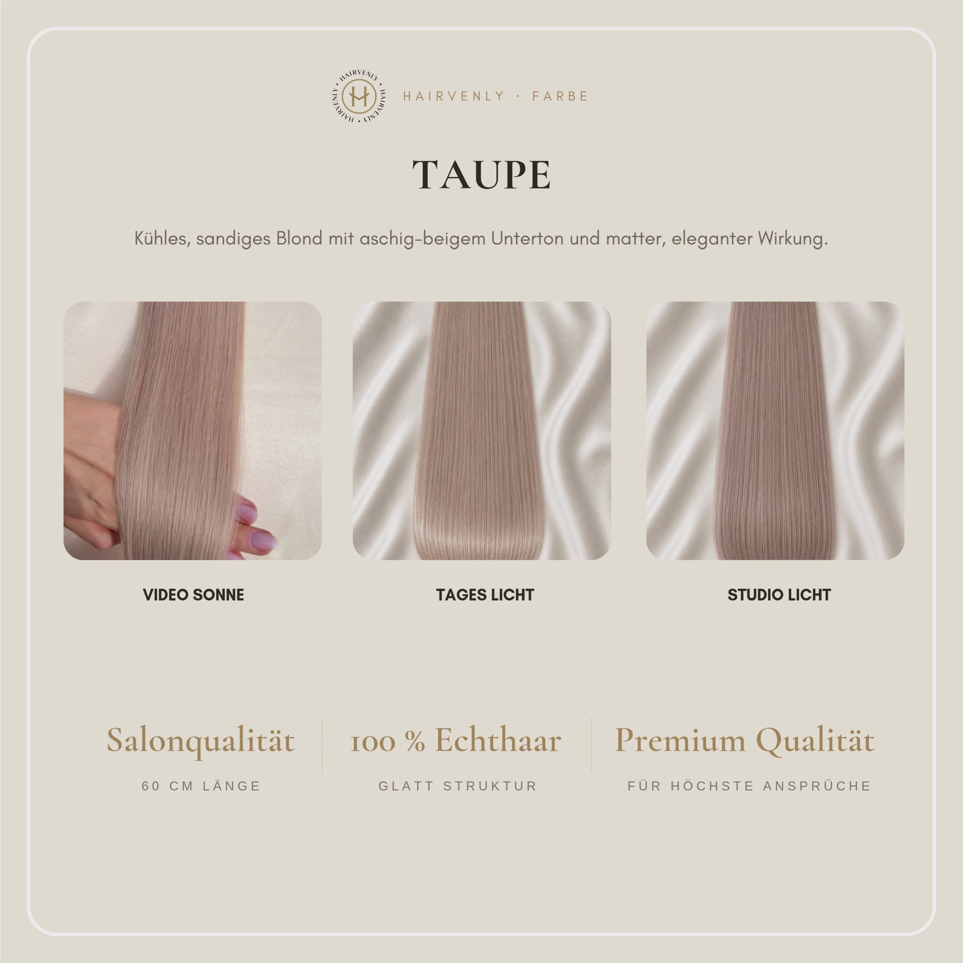 #TAUPE STANDARD RUSSISCHE TAPE EXTENSIONS GLATT ♡