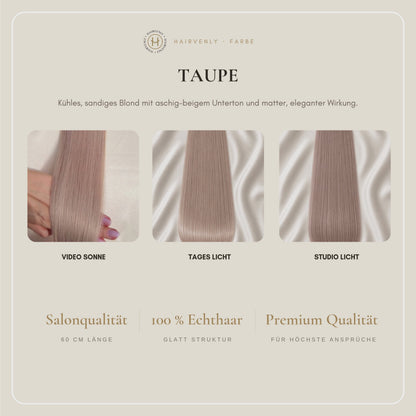 #TAUPE STANDARD RUSSISCHE TAPE EXTENSIONS GLATT ♡