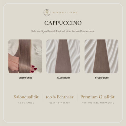 #CAPPUCCINO STANDARD RUSSISCHE TAPE EXTENSIONS GLATT ♡