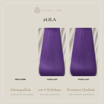 #Lila Fashion Color | Echthaar Tape Extensions 65 cm | US Wellig ♡