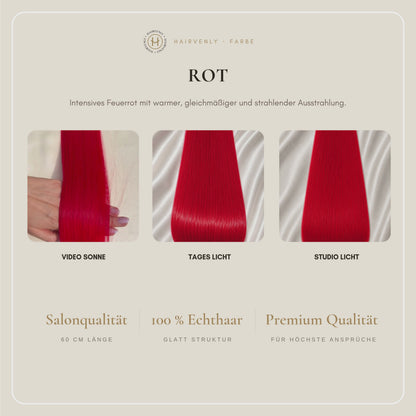 #ROT STANDARD RUSSISCHE TAPE EXTENSIONS GLATT ♡