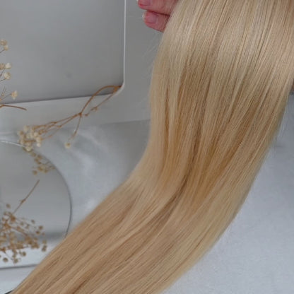 #BEACH BLOND - INVISIBLE CLIP EXTENSIONS - LIGHTBLOND GOLD ♡