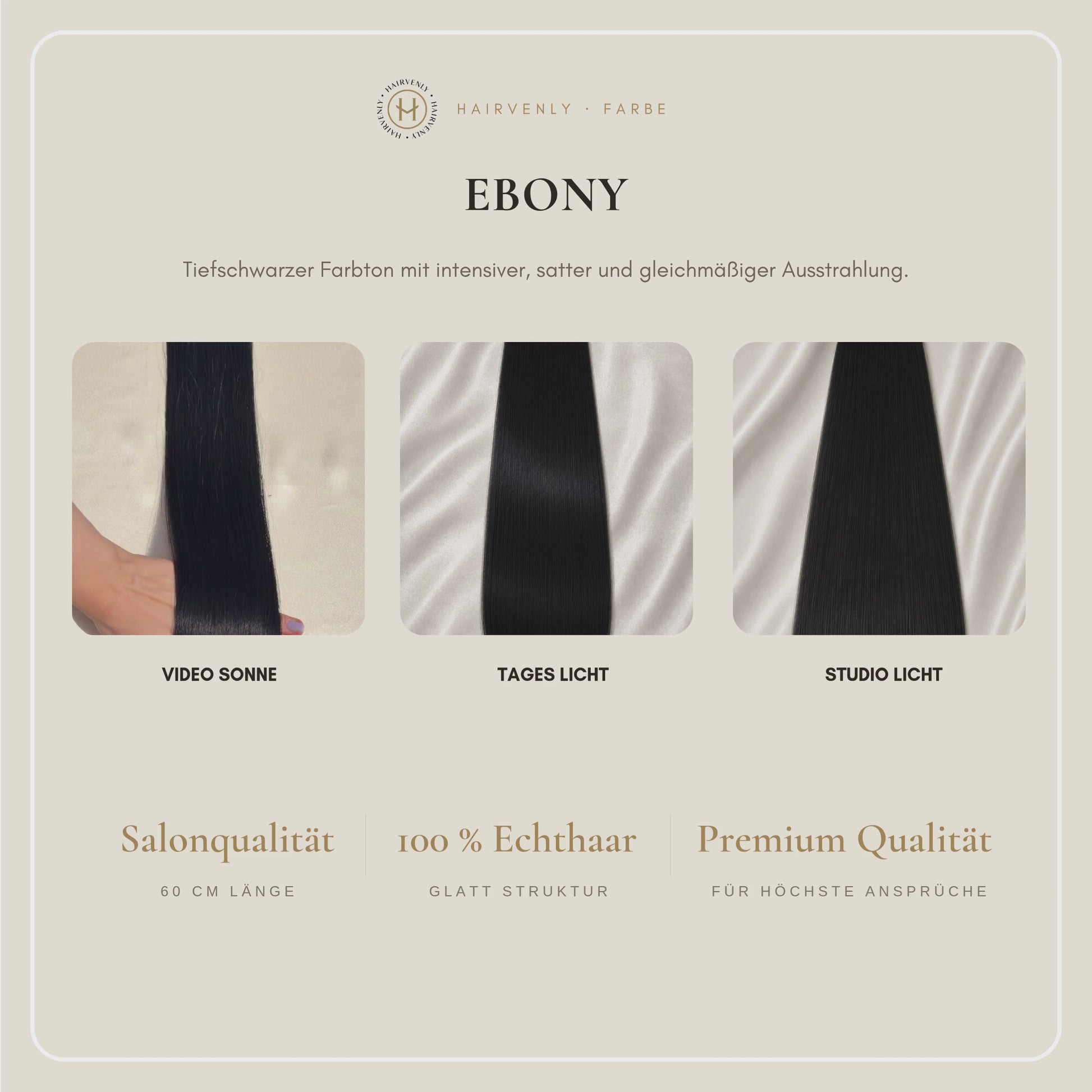 #EBONY STANDARD RUSSISCHE TAPE EXTENSIONS GLATT ♡
