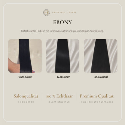 #EBONY STANDARD RUSSISCHE TAPE EXTENSIONS GLATT ♡