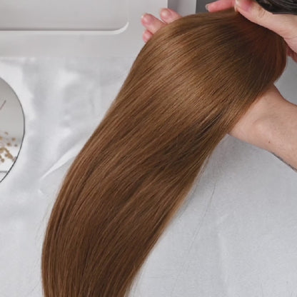 #GLOW - INVISIBLE CLIP EXTENSIONS - HELLBRAUN GOLD ♡