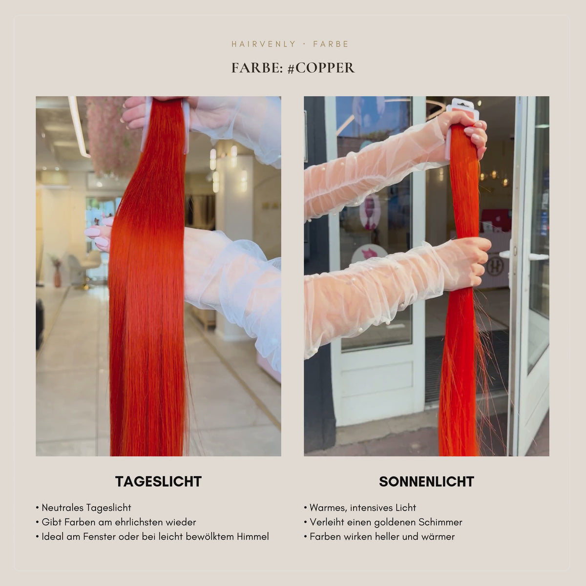 #Copper I Warmes Kupferbraun I Echthaar I Standard Tape Extensions I RU Glatt ♡