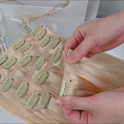 #PLATIN - INVISIBLE CLIP EXTENSIONS - LIGHTBLOND ♡