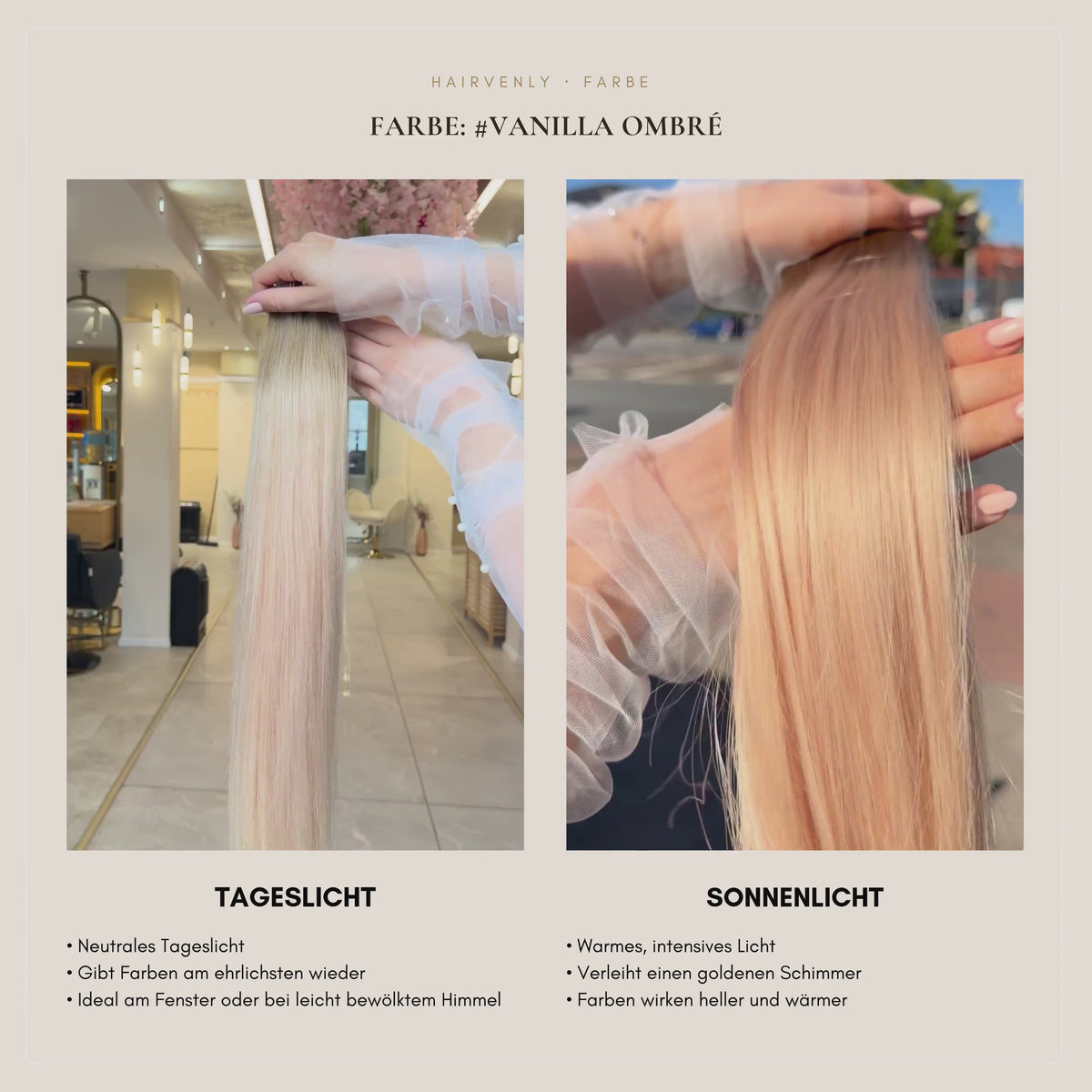 #Vanilla Ombré Balayage | Echthaar Invisible Clip Extensions ♡