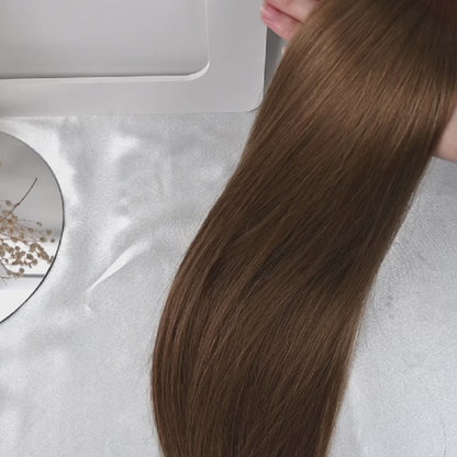 #BITTER CACAO - INVISIBLE CLIP EXTENSIONS- DUNKELBRAUN ♡