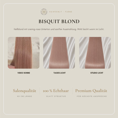#BISQUID BLOND STANDARD RUSSISCHE TAPE EXTENSIONS GLATT ♡