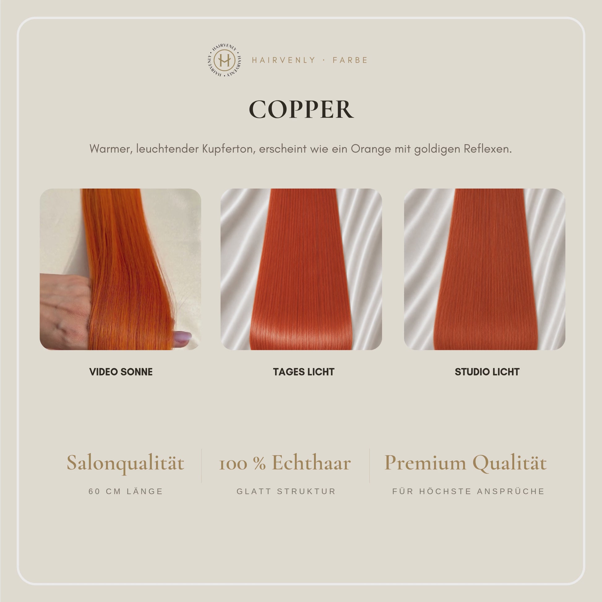 #COPPER STANDARD RUSSISCHE TAPE EXTENSIONS GLATT ♡