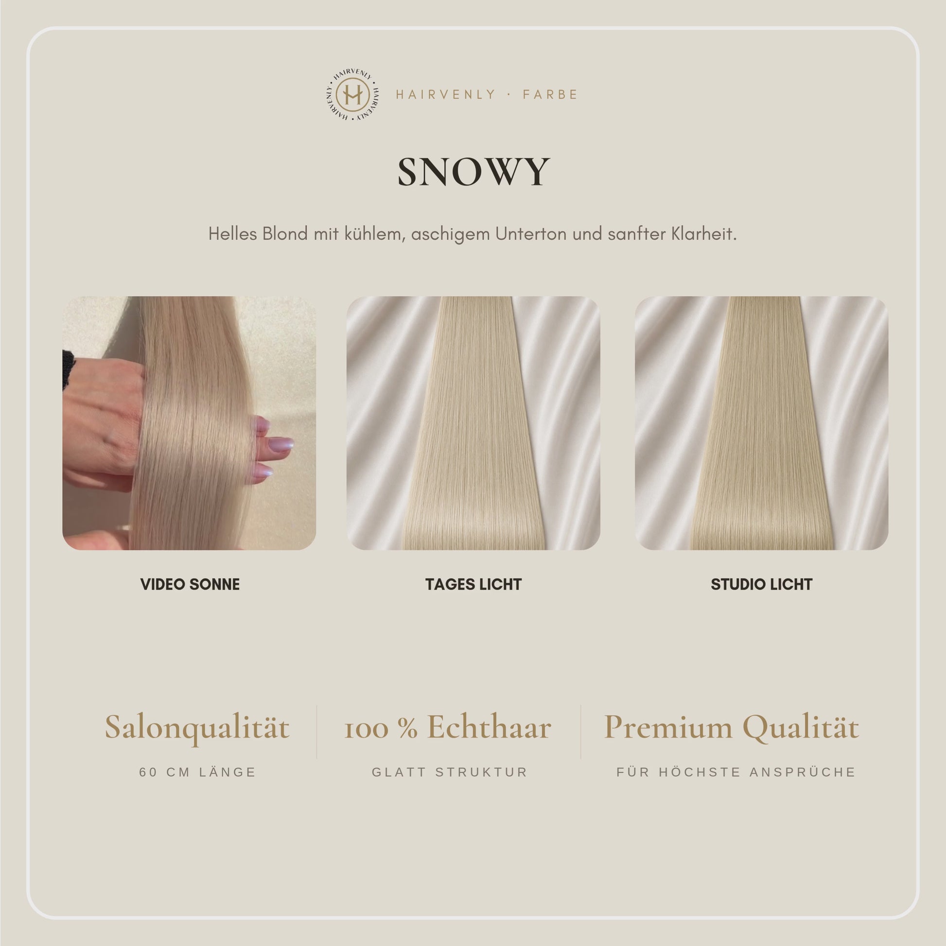 #SNOWY STANDARD RUSSISCHE TAPE EXTENSIONS GLATT ♡