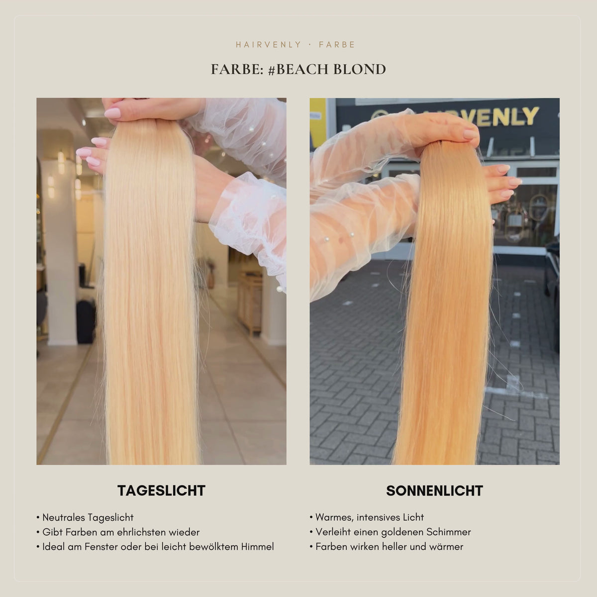 #Beach Blond Lightblond Gold | Echthaar Classic Weft Tressen | RU Glatt ♡
