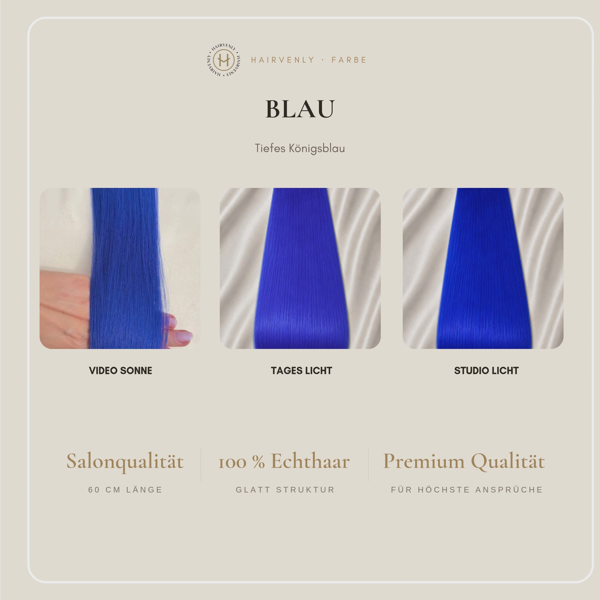 #BLAUE STANDARD RUSSISCHE TAPE EXTENSIONS GLATT ♡