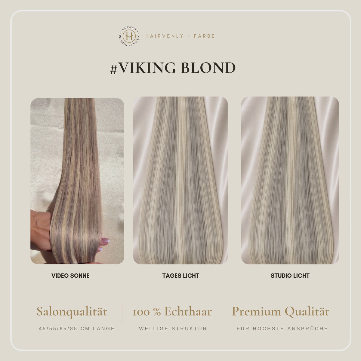 #Viking Blond | Echthaar Invisible Tapes 65 cm | US Wellig ♡