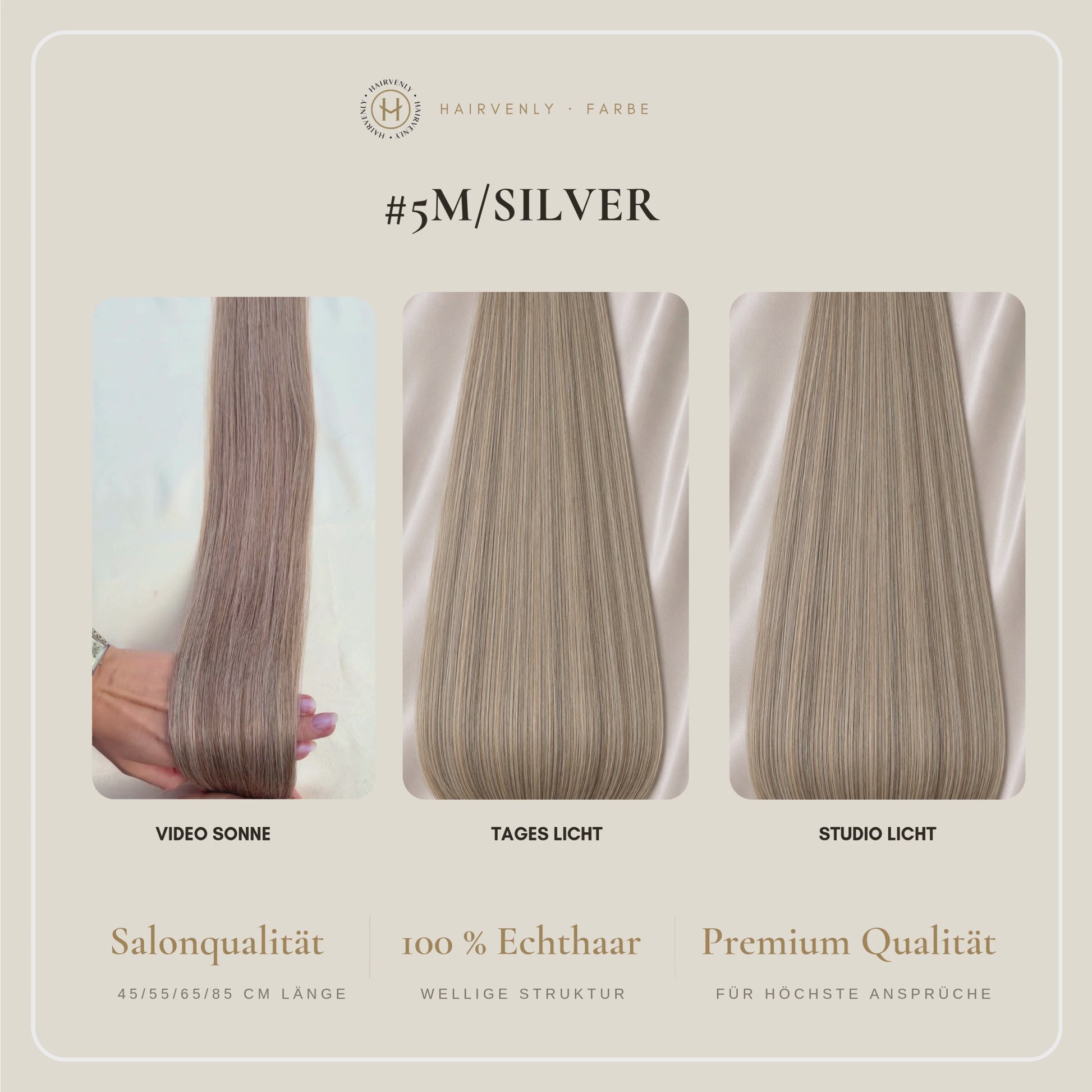 #5M/SILVER US WELLIGE TAPE EXTENSIONS 65CM ♡