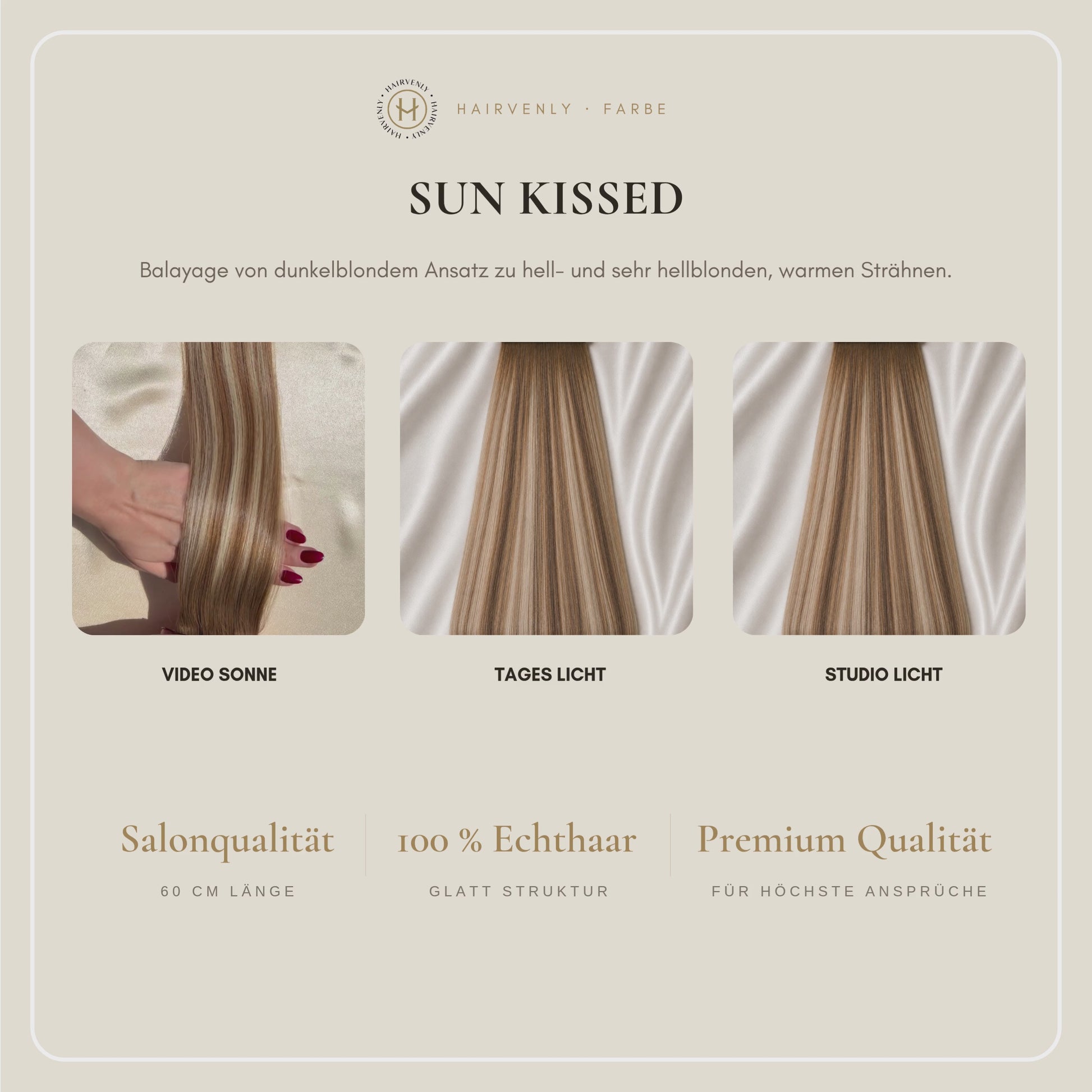 #SUN-KISSED STANDARD RUSSISCHE TAPE EXTENSIONS GLATT ♡