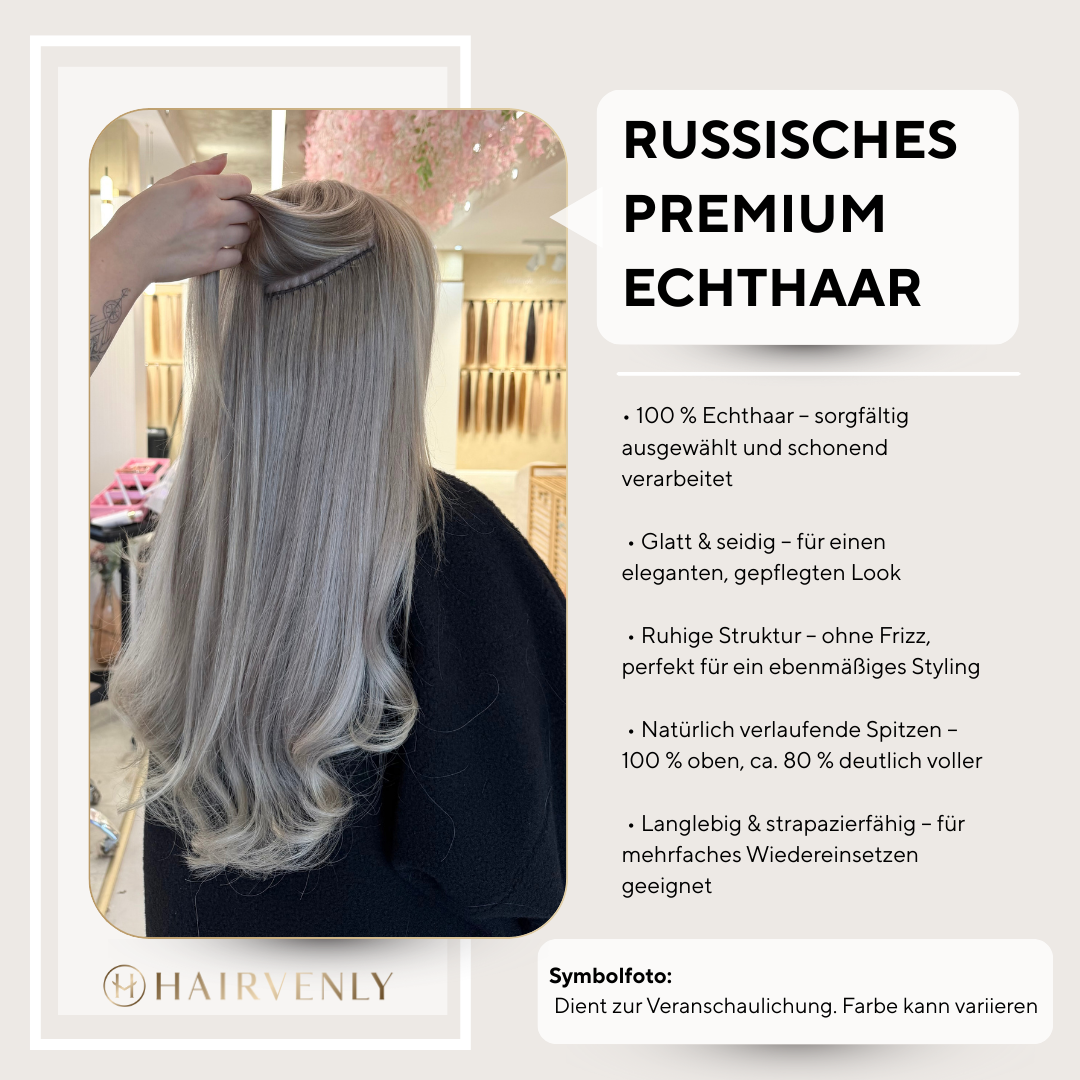 #BEACH BLOND GENIUS WEFT RUSSISCHES GLATTES HAAR  60CM ♡