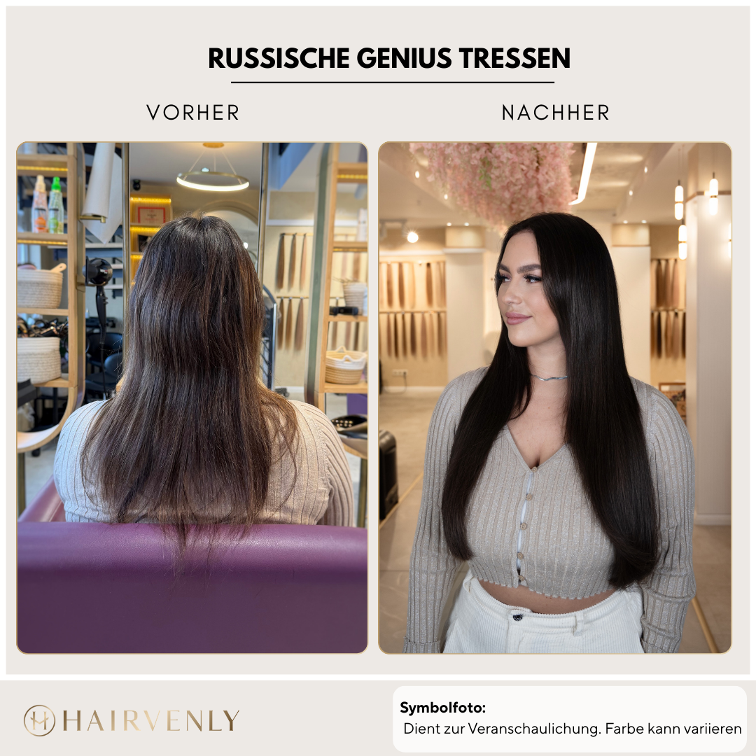#BEACH BLOND GENIUS WEFT RUSSISCHES GLATTES HAAR  60CM ♡