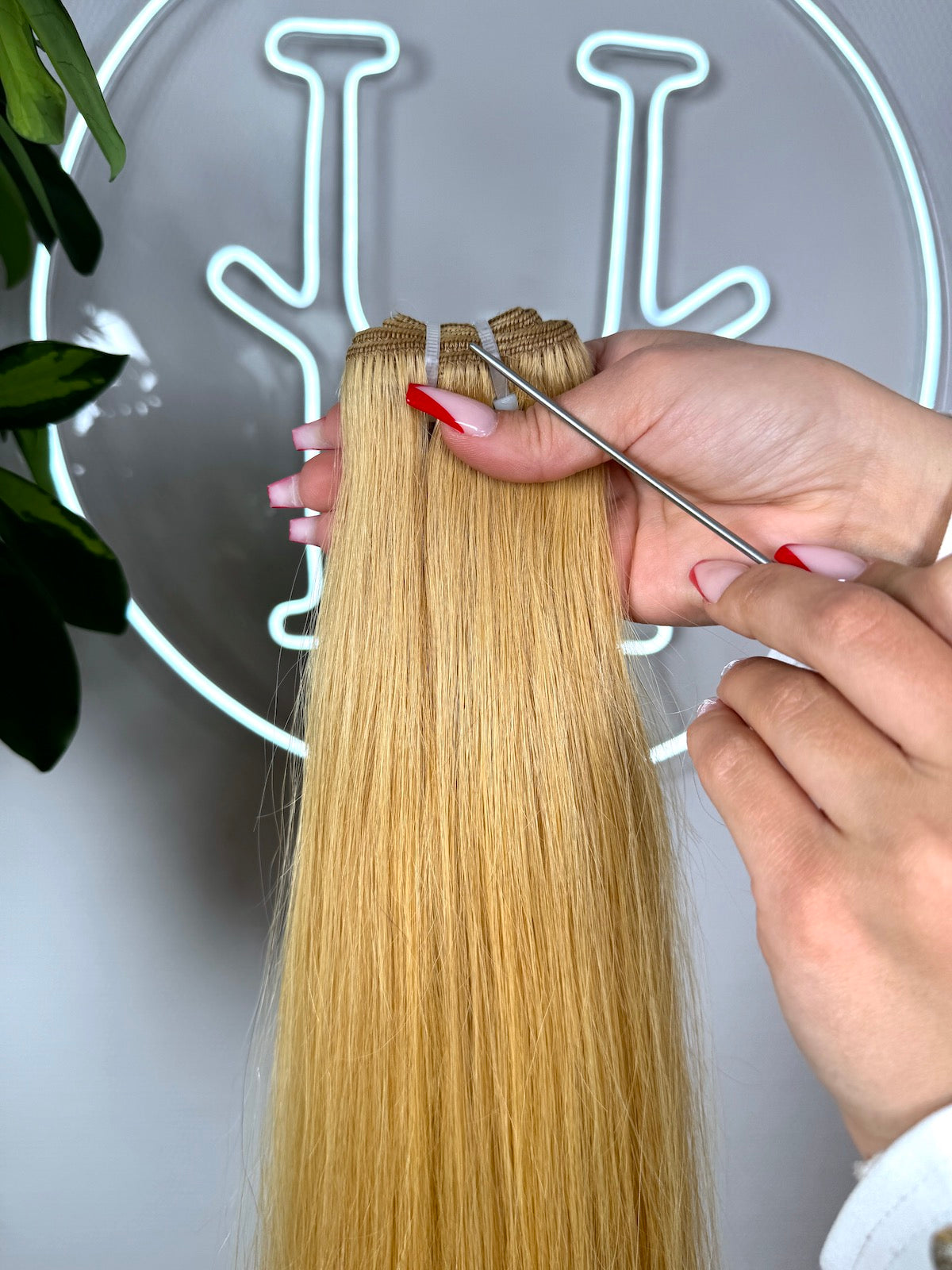 #10 HONIGBLONDE US WELLIGE TRESSEN CLASSIC ECHTHAAR  65CM ♡