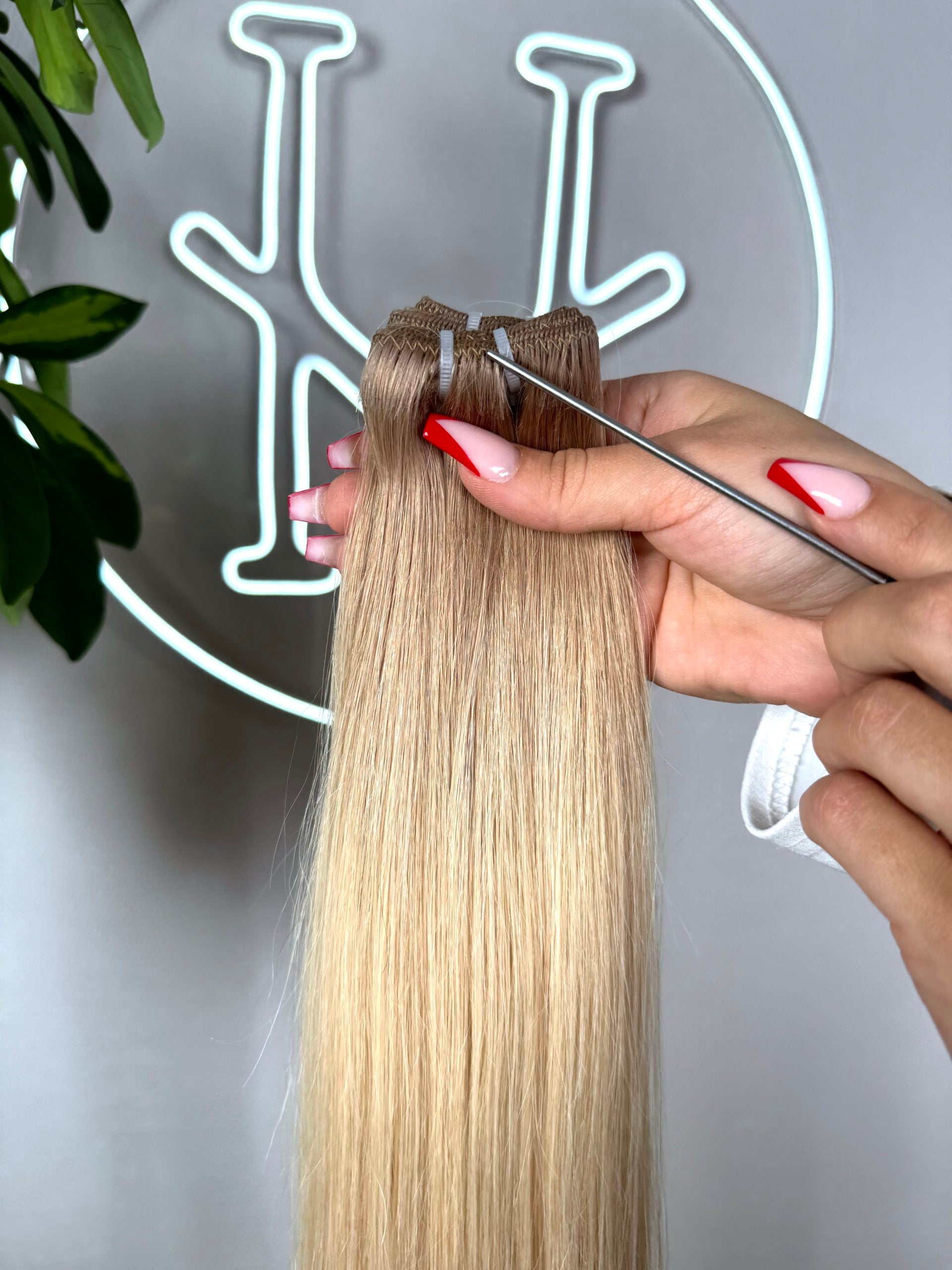 #BERGEN BLOND SANDBLOND OMRÉ US WELLIGE TRESSEN CLASSIC ECHTHAAR  65CM ♡