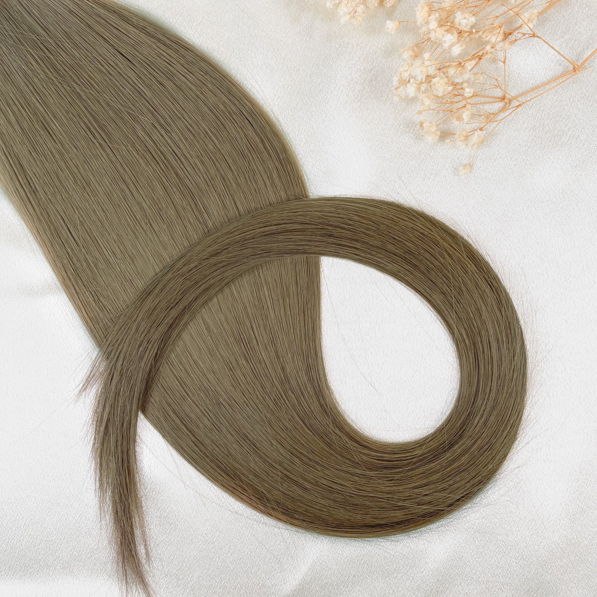 #SMOKY TAUPE MINI TAPE EXTENSIONS RU GLATT ♡