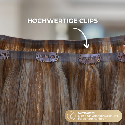 #BITTER CACAO - INVISIBLE CLIP EXTENSIONS- DUNKELBRAUN ♡