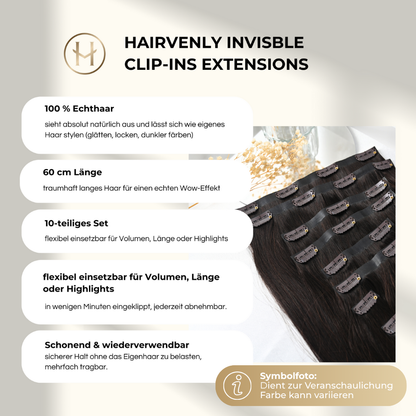 #SMOKY BROWN - INVISIBLE CLIP EXTENSIONS ♡