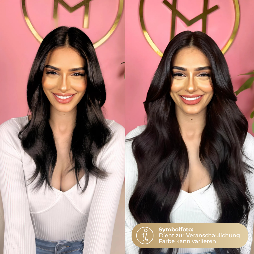 #BITTER CACAO - INVISIBLE CLIP EXTENSIONS- DUNKELBRAUN ♡