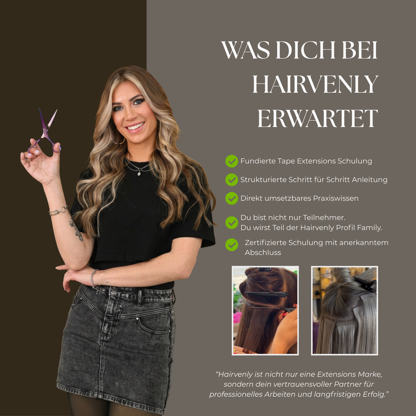 HAIRVENLY Tape-Extensions Schulung