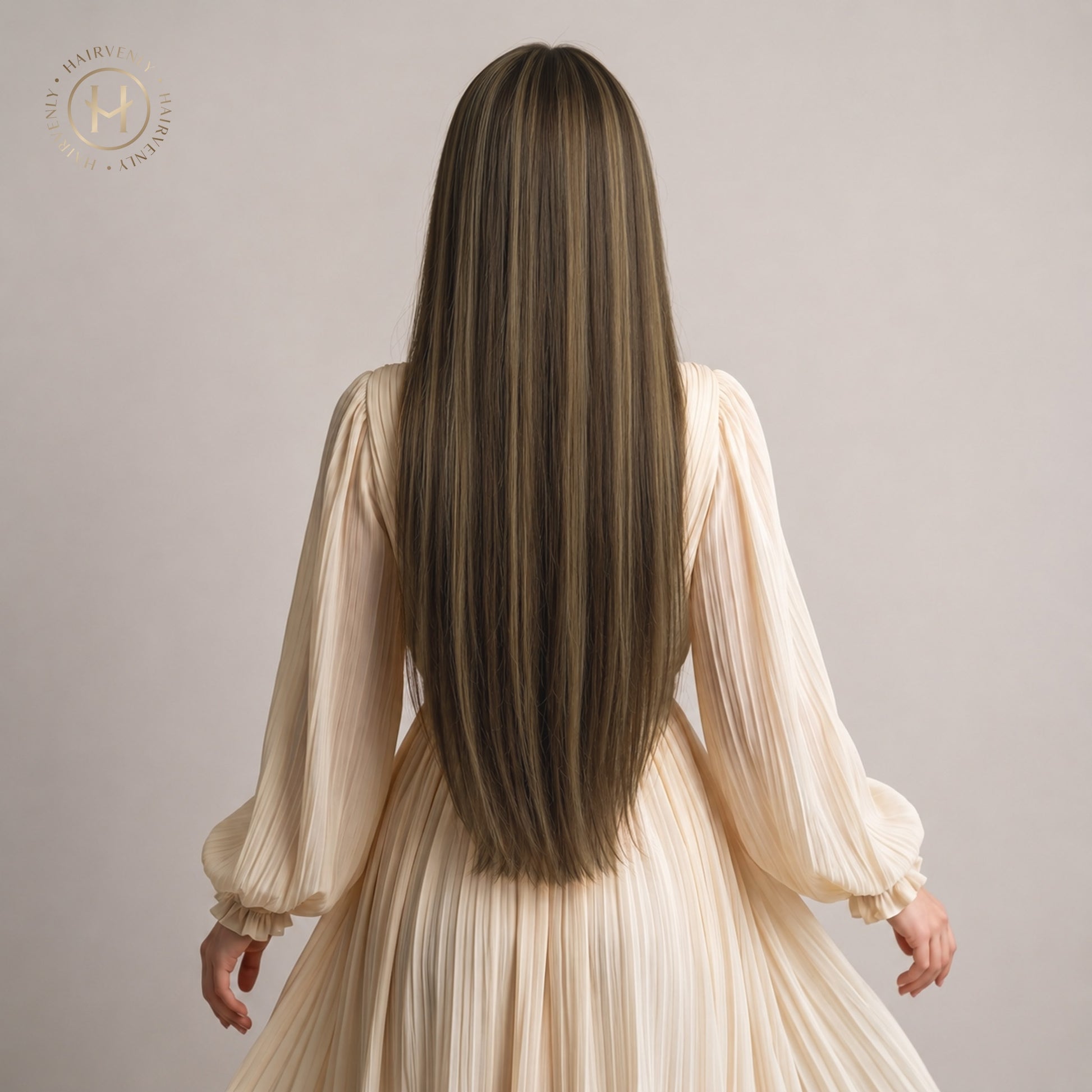 Toffee – Hairvenly Standard Tape Extensions am Modell